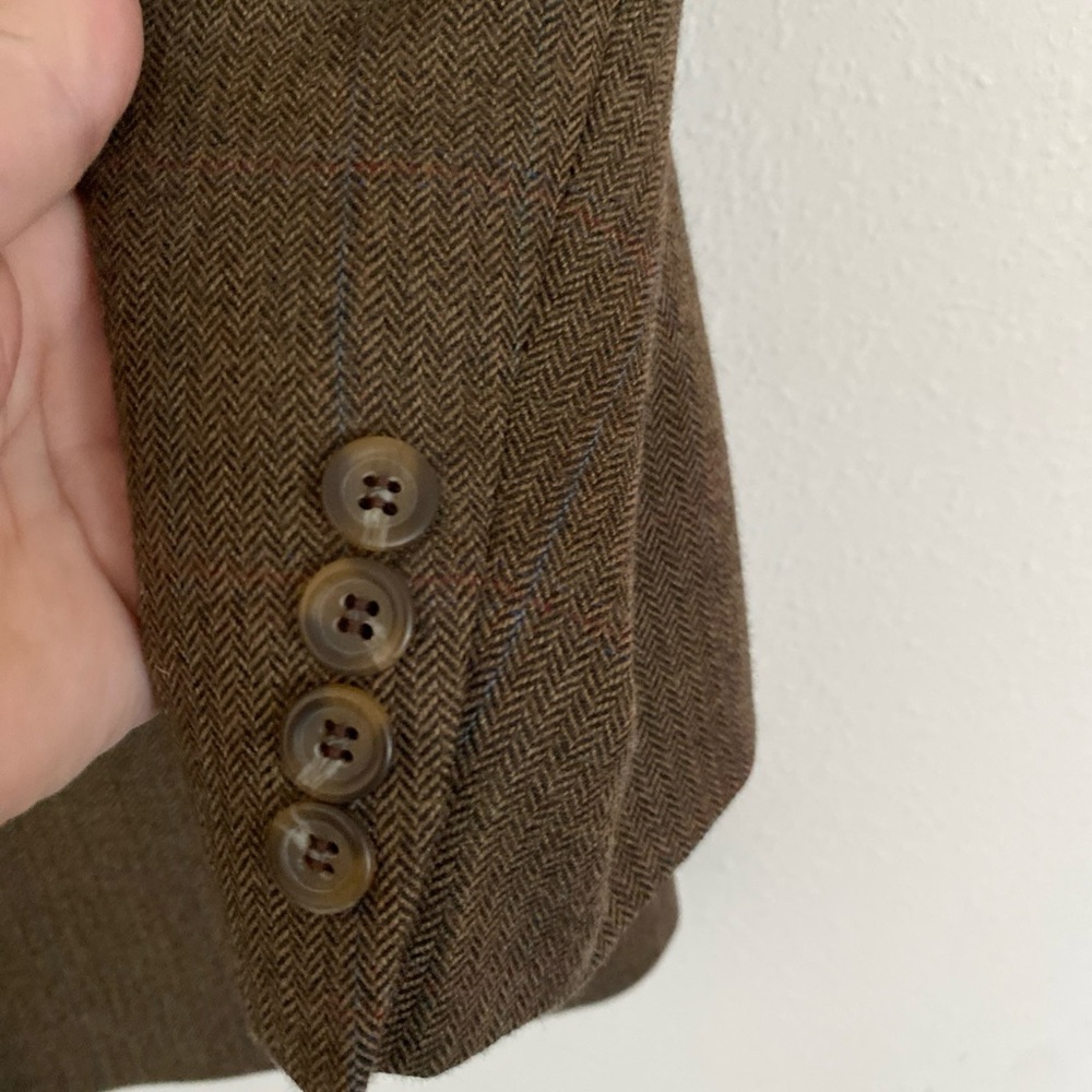 Lauren Ralph Lauren Sport Coat Blazer Mens Herringbone Pure Laine Wool 44R - Picture 4 of 14